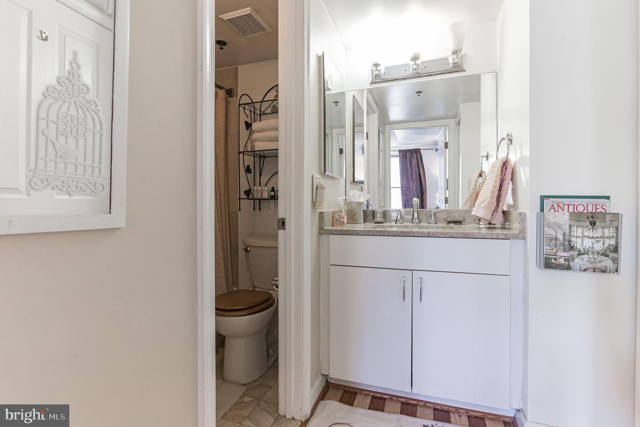 601 Pennsylvania Avenue Northwest, Unit 705 Washington, DC 20004 - Photo 20 of 29 a bathroom with a sink and a mirror