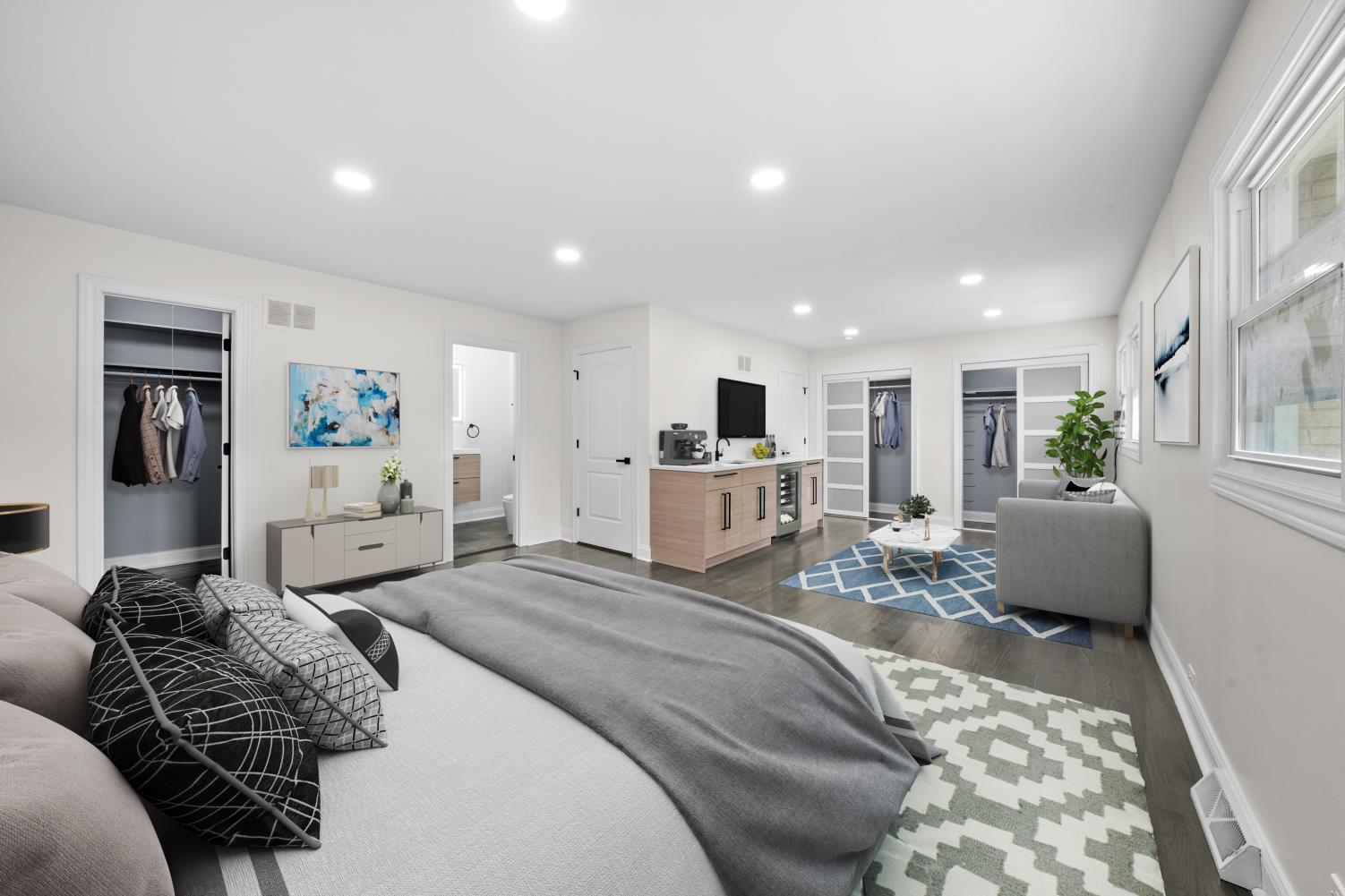 18849 Jamie Court Homewood, IL 60430 - Photo 11 of 25 a bedroom with furniture a bed and a view of kitchen