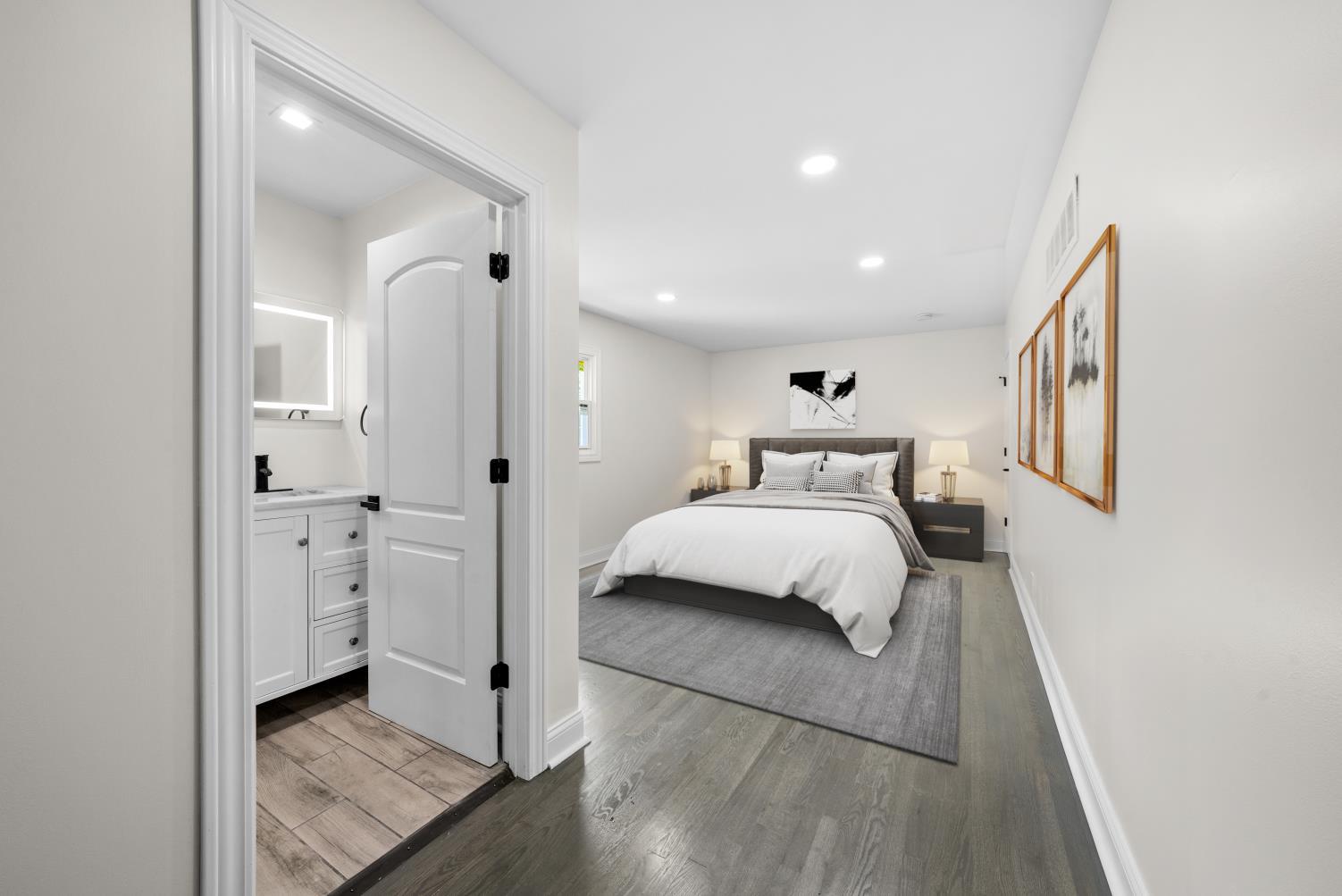 18849 Jamie Court Homewood, IL 60430 - Photo 15 of 25 a bedroom with a bed and mirror