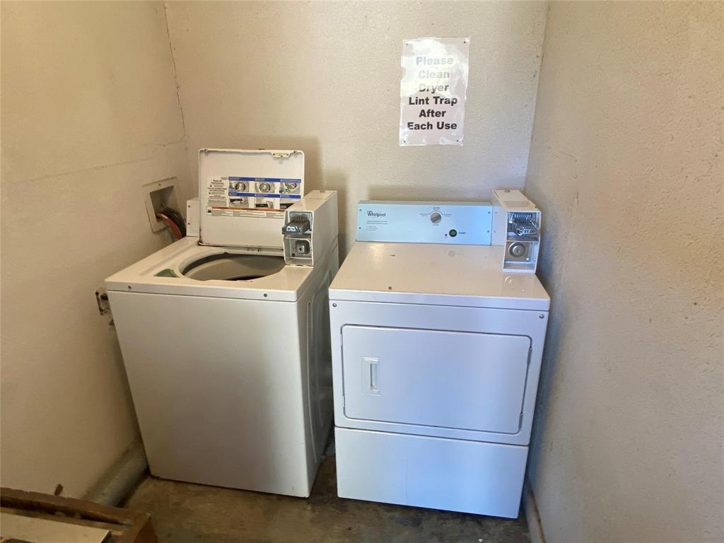 701 West Sycamore Street, Unit 209 Denton, TX 76201 - Photo 7 of 10 a utility room with dryer and washer