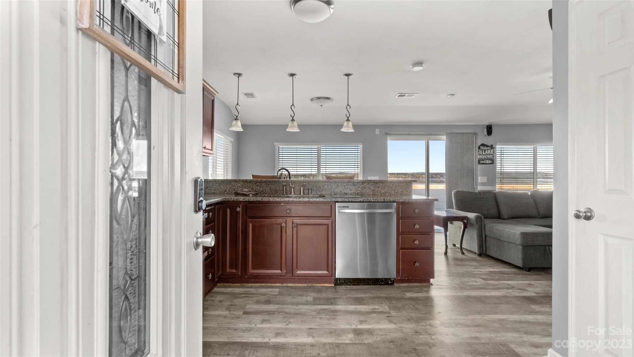 70 Rainbow Cove Ridgeway, SC 29130 - Photo 3 of 28 a view of kitchen with granite countertop cabinets and refrigerator