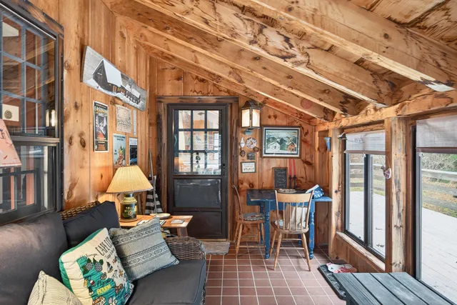 a outdoor living space with furniture