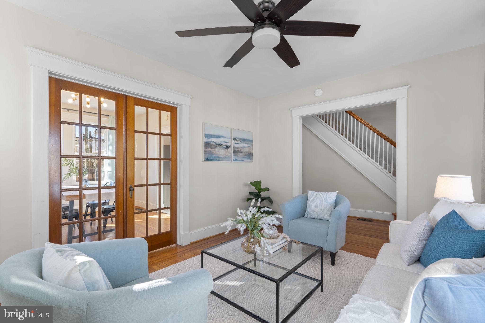 4413 Hooper Avenue Baltimore, MD 21229 - Photo 7 of 33 Beautiful French doors to dining room