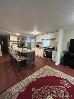 7115 Harold Street, Unit 2 Fort Lupton, CO 80621 - Photo 3 of 27 a living room with stainless steel appliances furniture or couch and a kitchen view