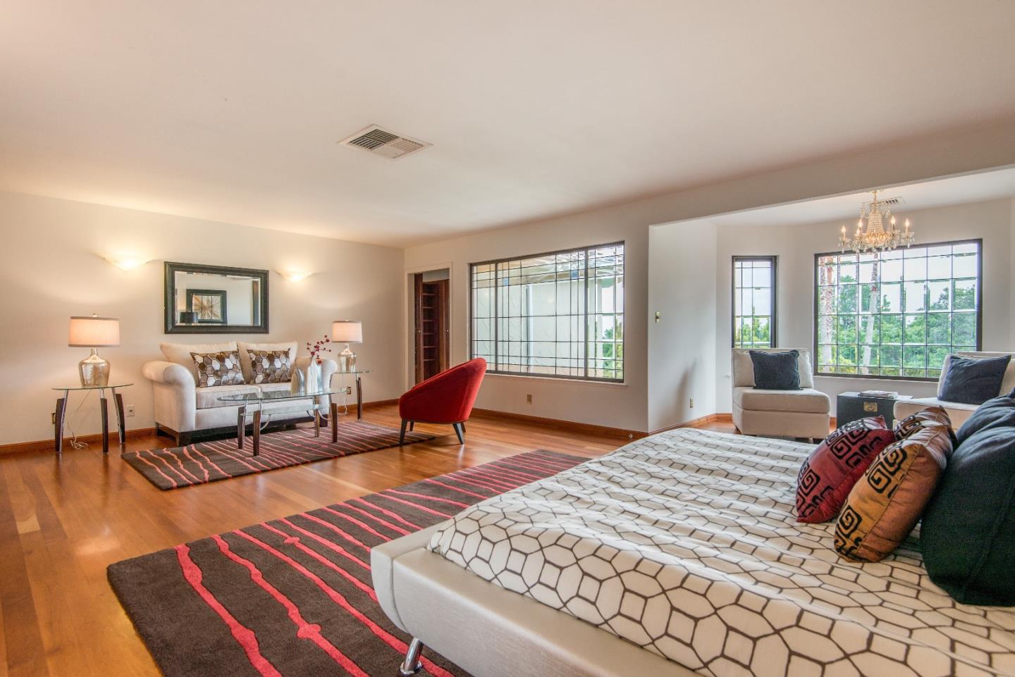 760 Darrell Road Hillsborough, CA 94010 - Photo 18 of 35 a bedroom with a bed and a window