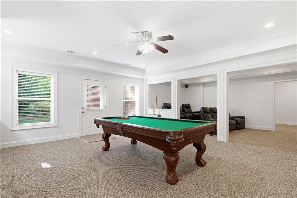 6740 Castleton Drive Northwest Sandy Springs, GA 30328 - Photo 38 of 58 a room with pool table and windows