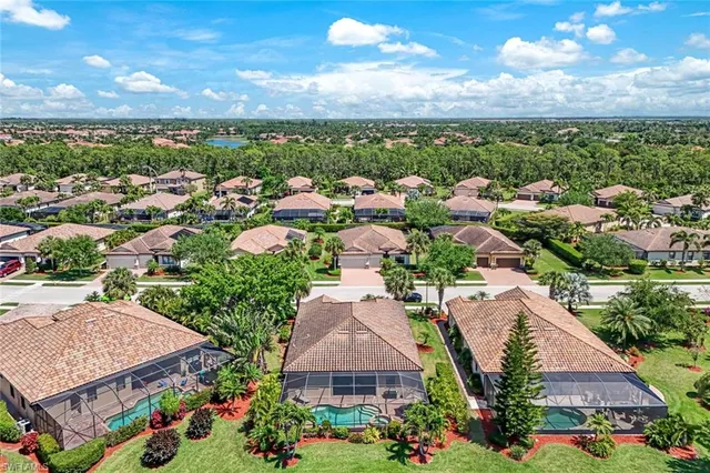 an aerial view of multiple house