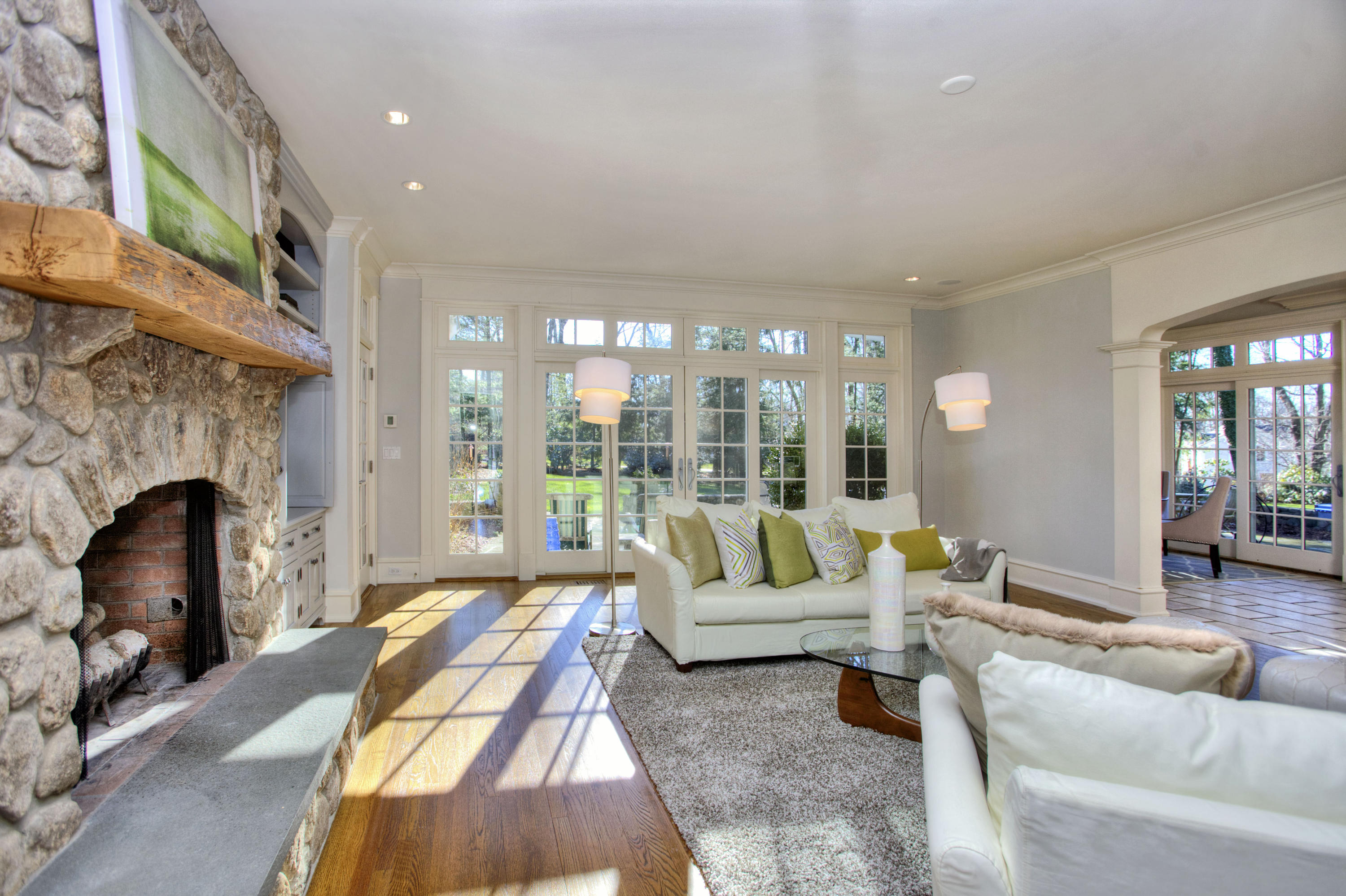 72 Ridge Acres Road Darien, CT 06820 - Photo 11 of 25 a living room with furniture and a fireplace