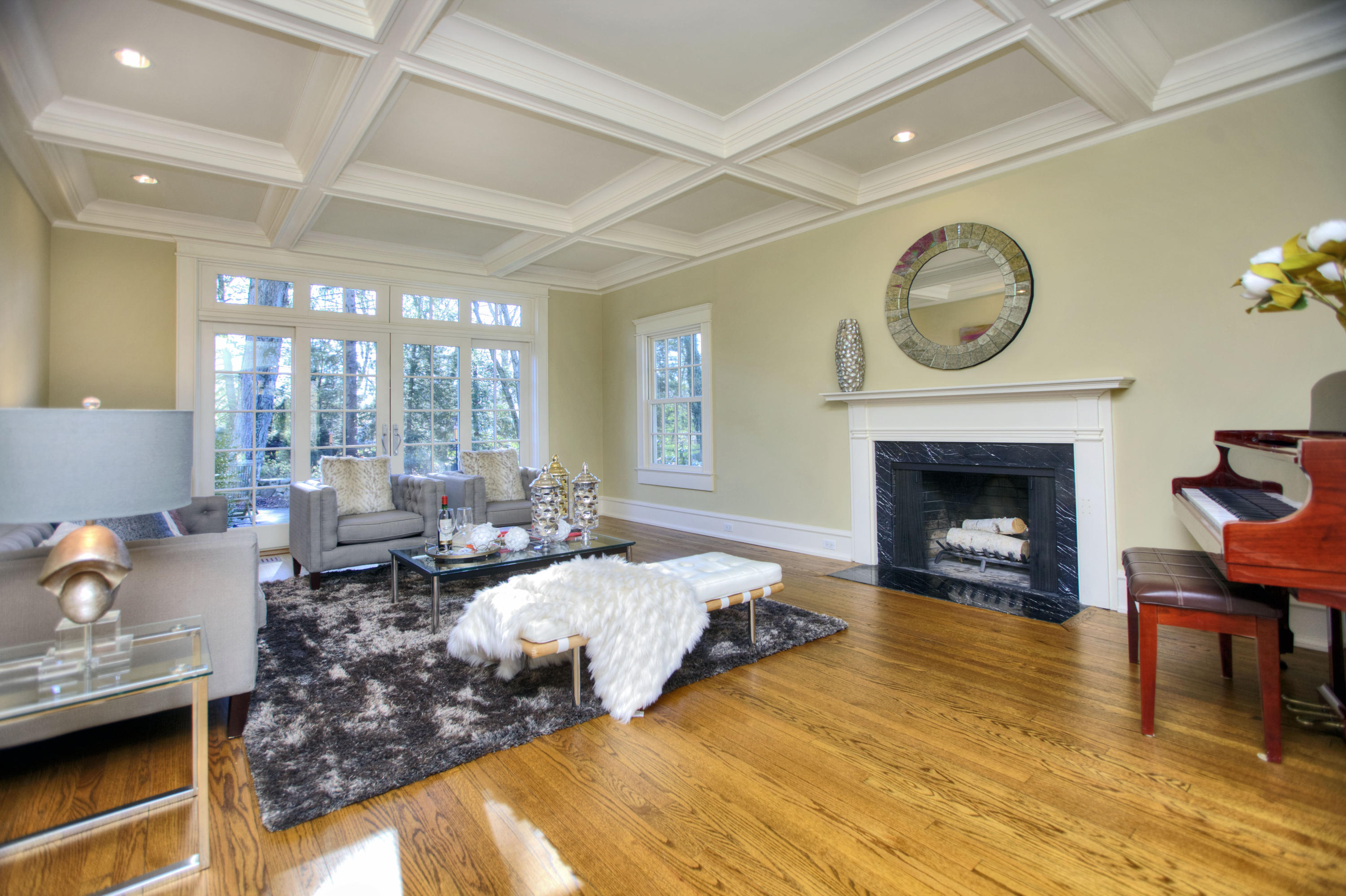 72 Ridge Acres Road Darien, CT 06820 - Photo 4 of 25 a living room with furniture and a fireplace