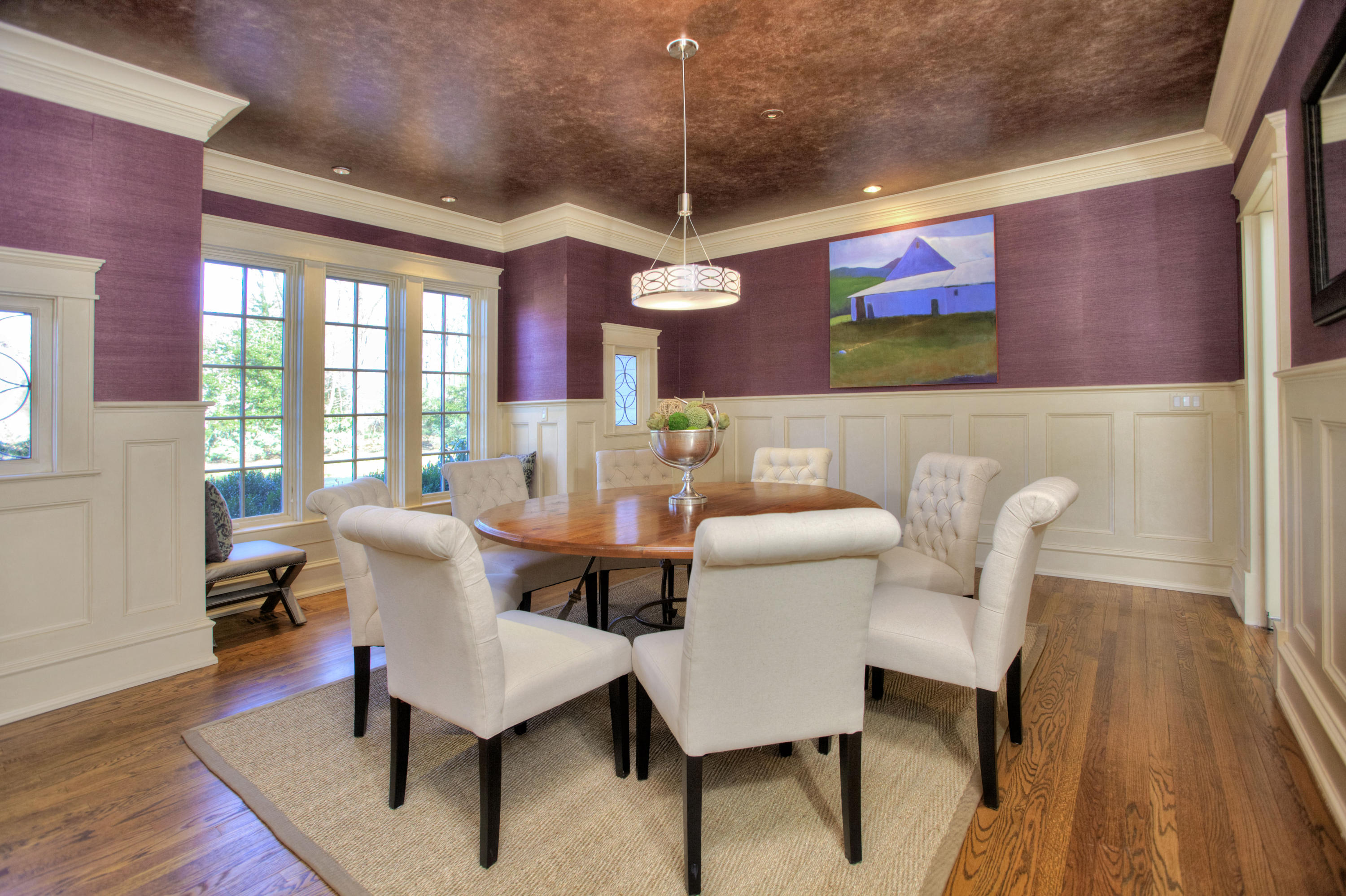 72 Ridge Acres Road Darien, CT 06820 - Photo 5 of 25 a dining room with furniture a chandelier and wooden floor