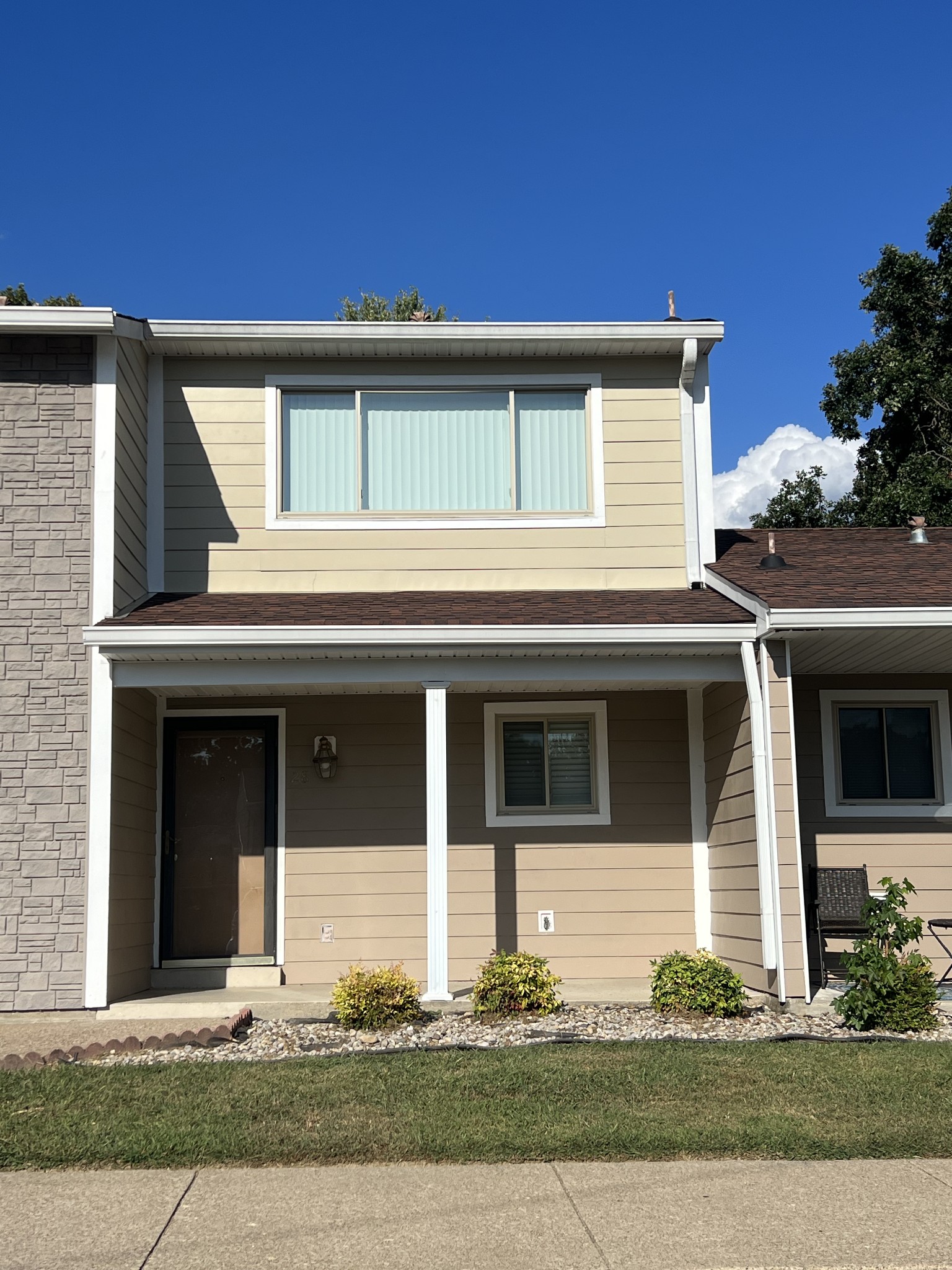 a front view of a house