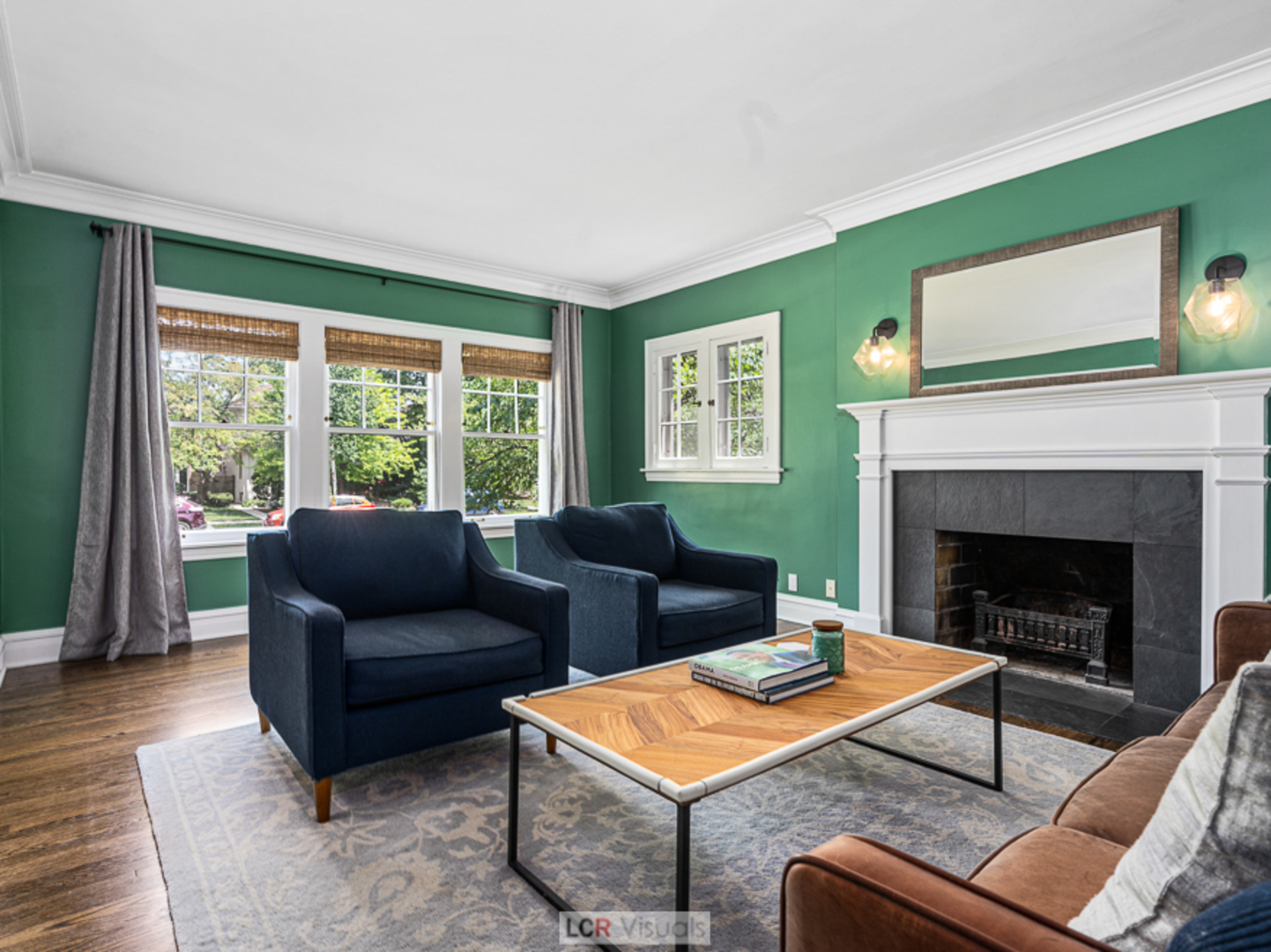 710 Bonnie Brae River Forest, IL 60305 - Photo 2 of 31 a living room with furniture and a fireplace