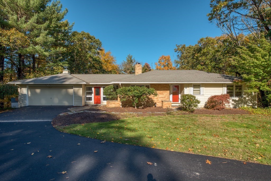 46 Prospect Street Sherborn, MA 01770 - Photo 1 of 40 front view of a house with a yard