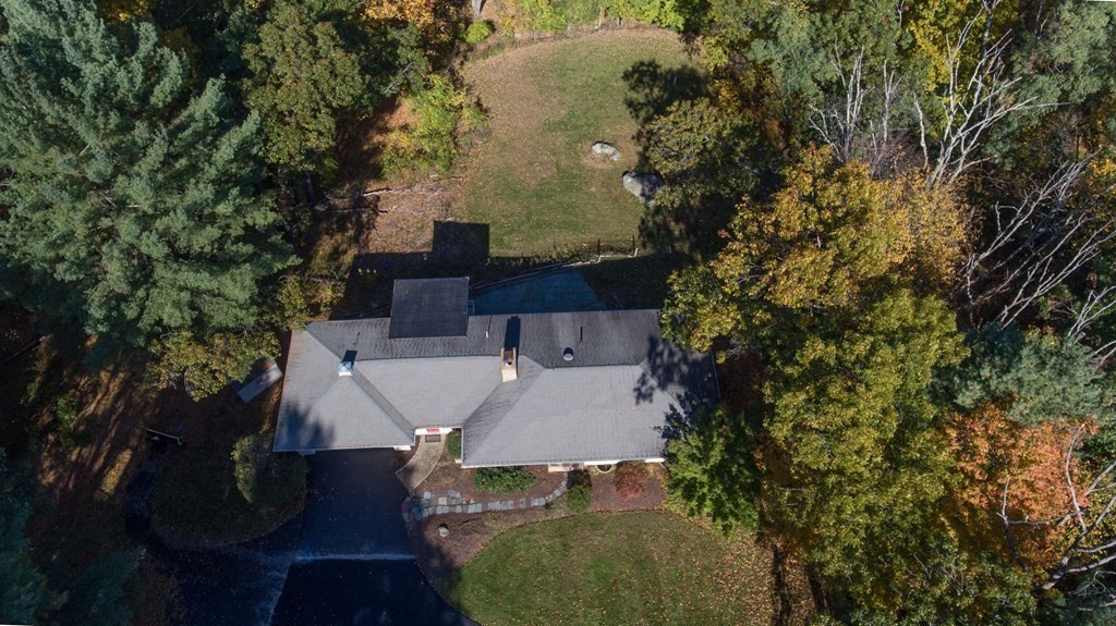 46 Prospect Street Sherborn, MA 01770 - Photo 39 of 40 an aerial view of a house with yard and outdoor seating