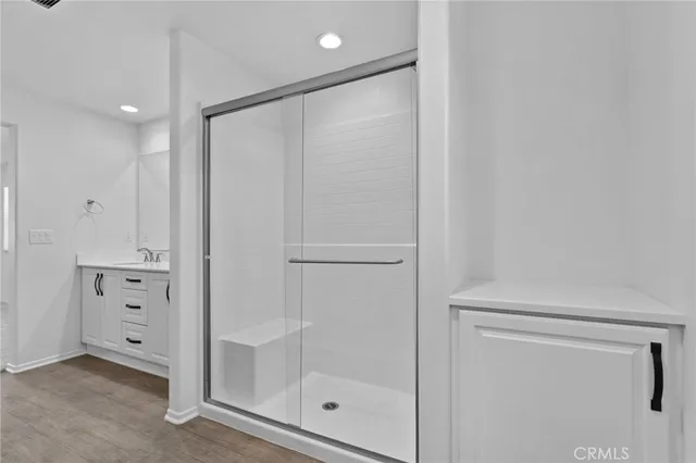 a view of white cabinets