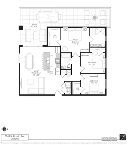 $709,000 | 5340 North Lincoln Avenue, Unit 203, Chicago, IL 60625