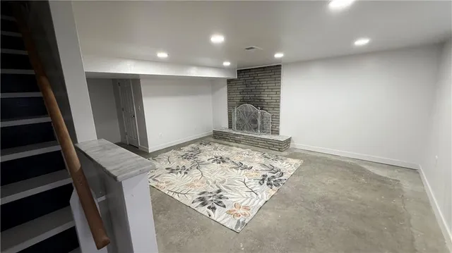 an entryway in wooden floor