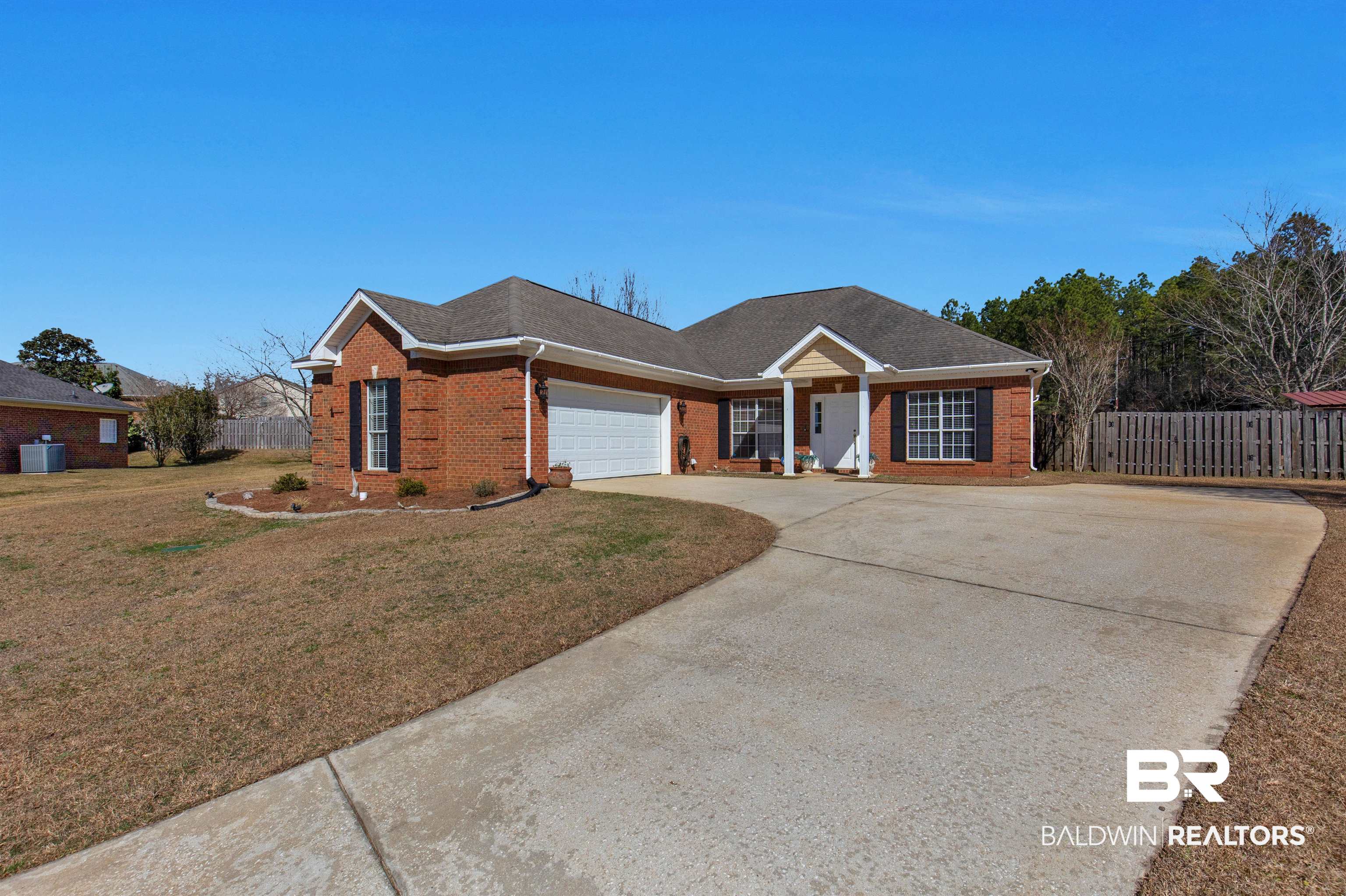 330 Allison Court Mobile, AL 36608 - Photo 1 of 27 Ranch-style home featuring central AC, a garage, and a front lawn