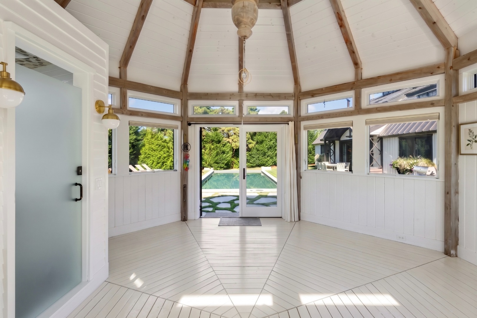 59 South Shore Road Nantucket, MA 02554 - Photo 21 of 54 a view of an entryway with a floor to ceiling window