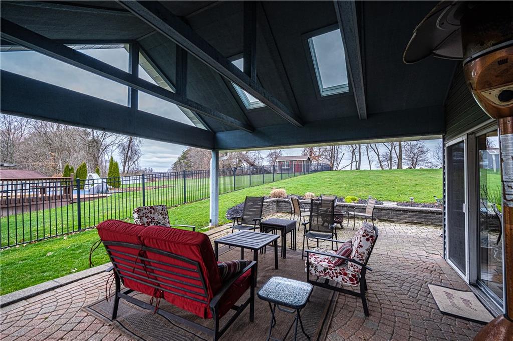 630 Hemlock Road Coraopolis, PA 15108 - Photo 22 of 25 Beautiful covered patio with skylights and Omnistone bricks.