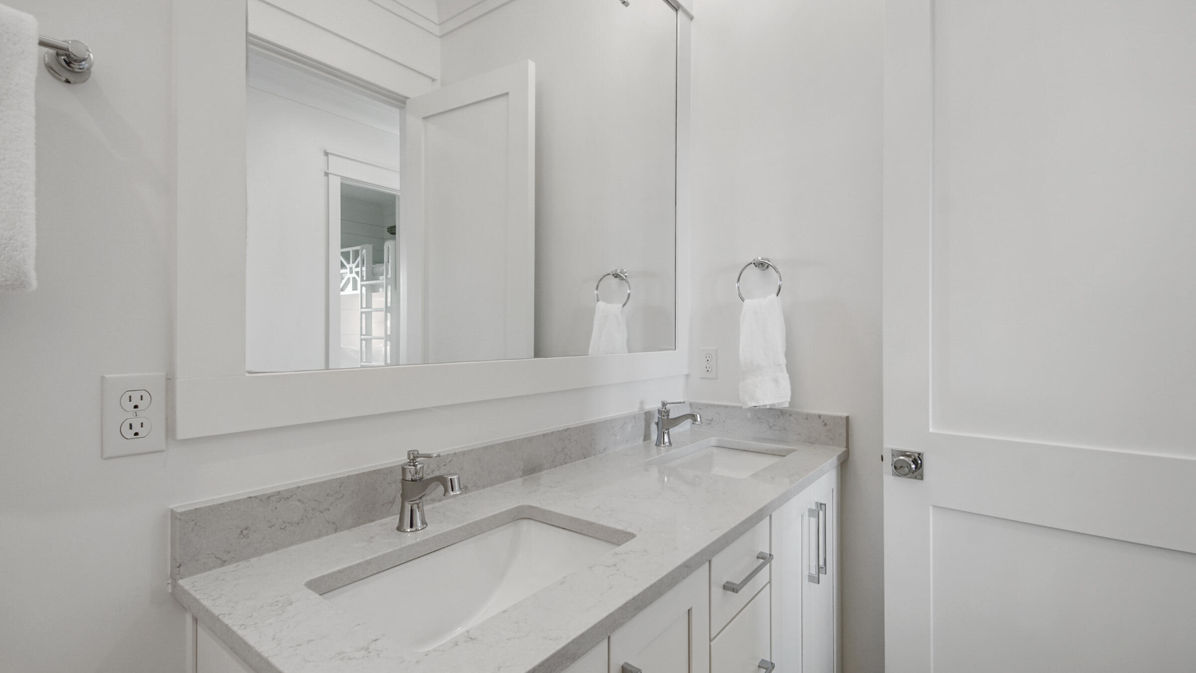 39 Beach Bike Way Inlet Beach Inlet Beach, FL 32461 - Photo 26 of 47 a bathroom with 2 sink and a mirror