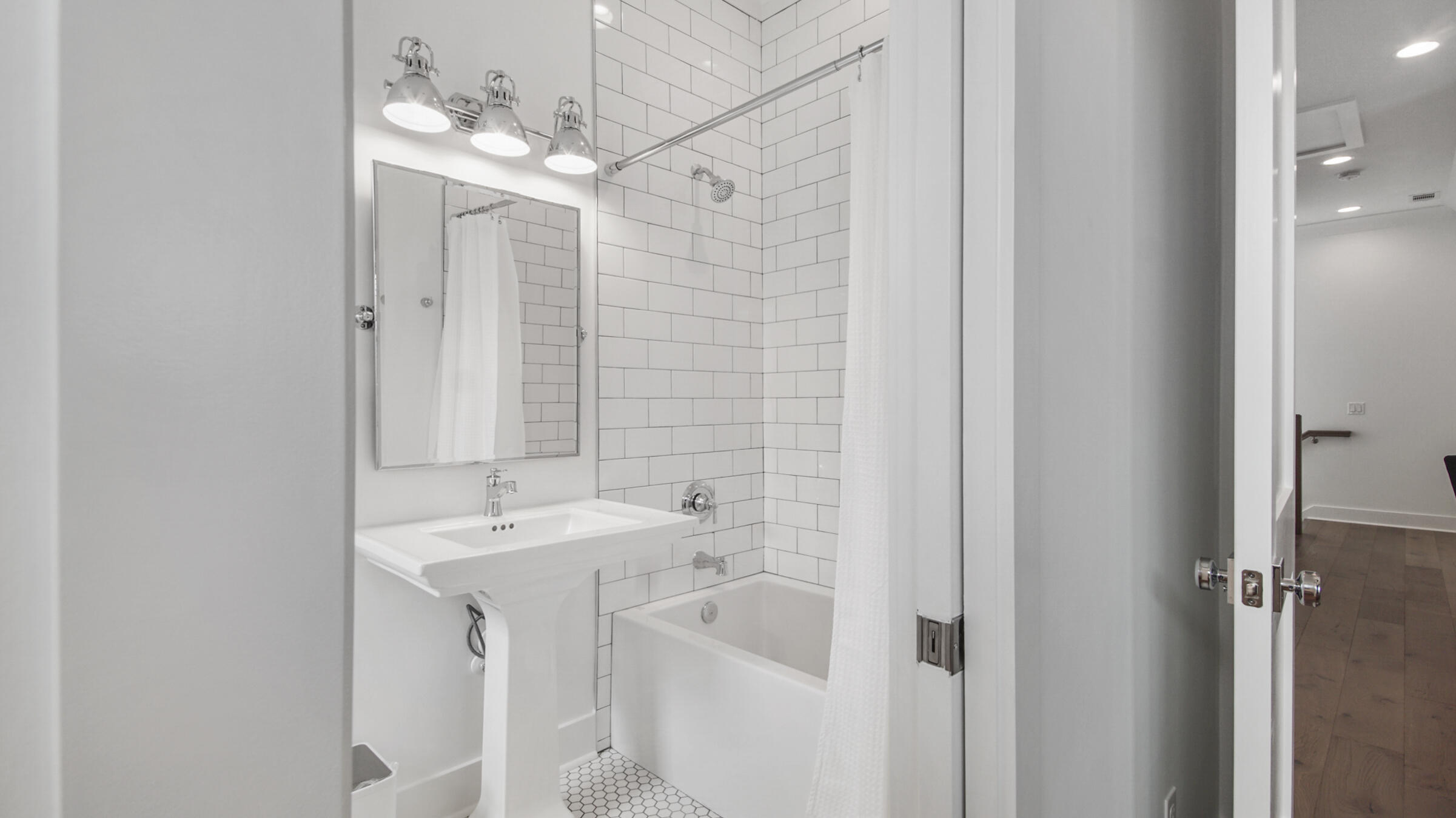 39 Beach Bike Way Inlet Beach Inlet Beach, FL 32461 - Photo 30 of 47 a bathroom with a sink a mirror and a shower