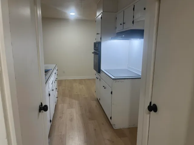 wooden floor in a bathroom