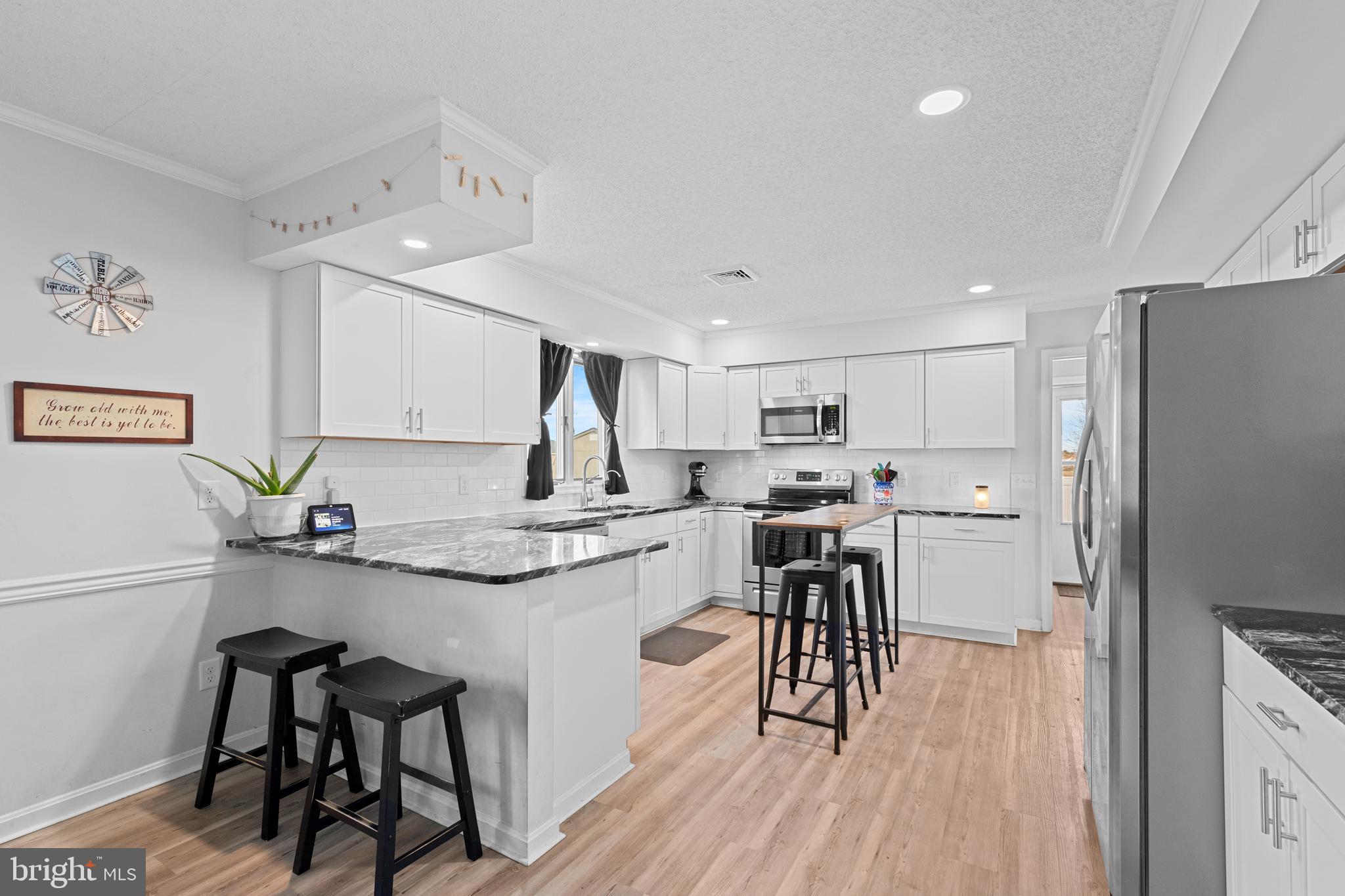 13171 Shiloh Church Road Laurel, DE 19956 - Photo 8 of 42 a kitchen with stainless steel appliances granite countertop refrigerator and cabinets