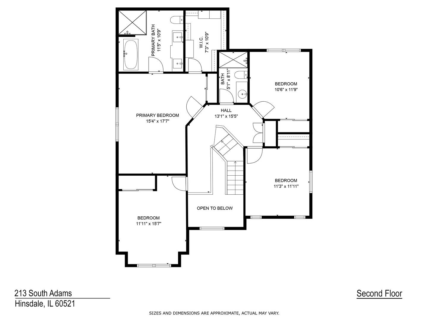 213 South Adams Street Hinsdale, IL 60521 - Photo 32 of 33 a picture of a floor plan