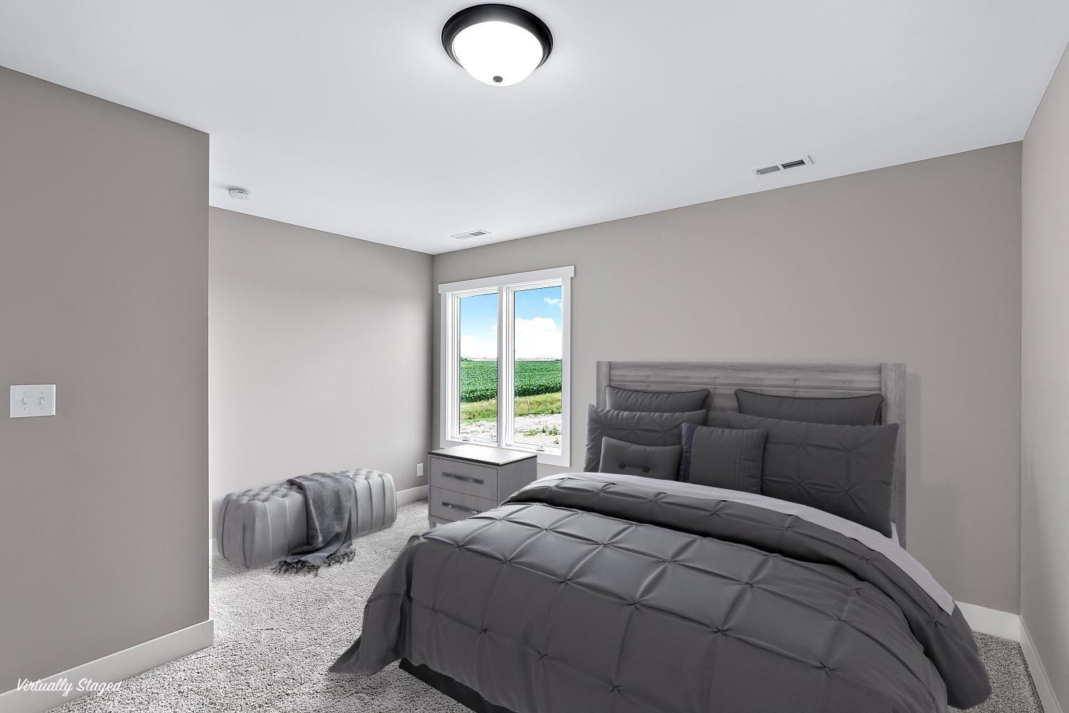 10131 Springlake Road St. John, IN 46373 - Photo 7 of 13 a bedroom with a bed and a couch