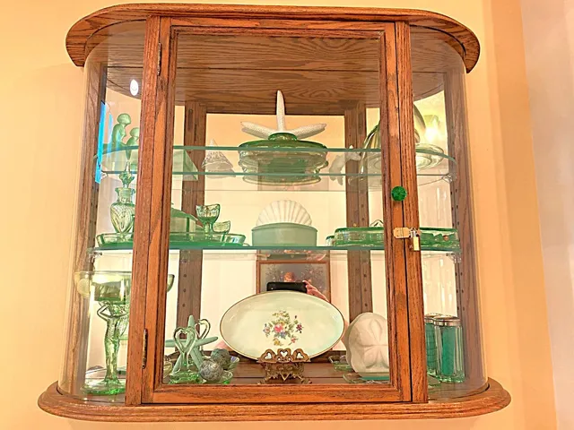 a view of a chandelier in a room