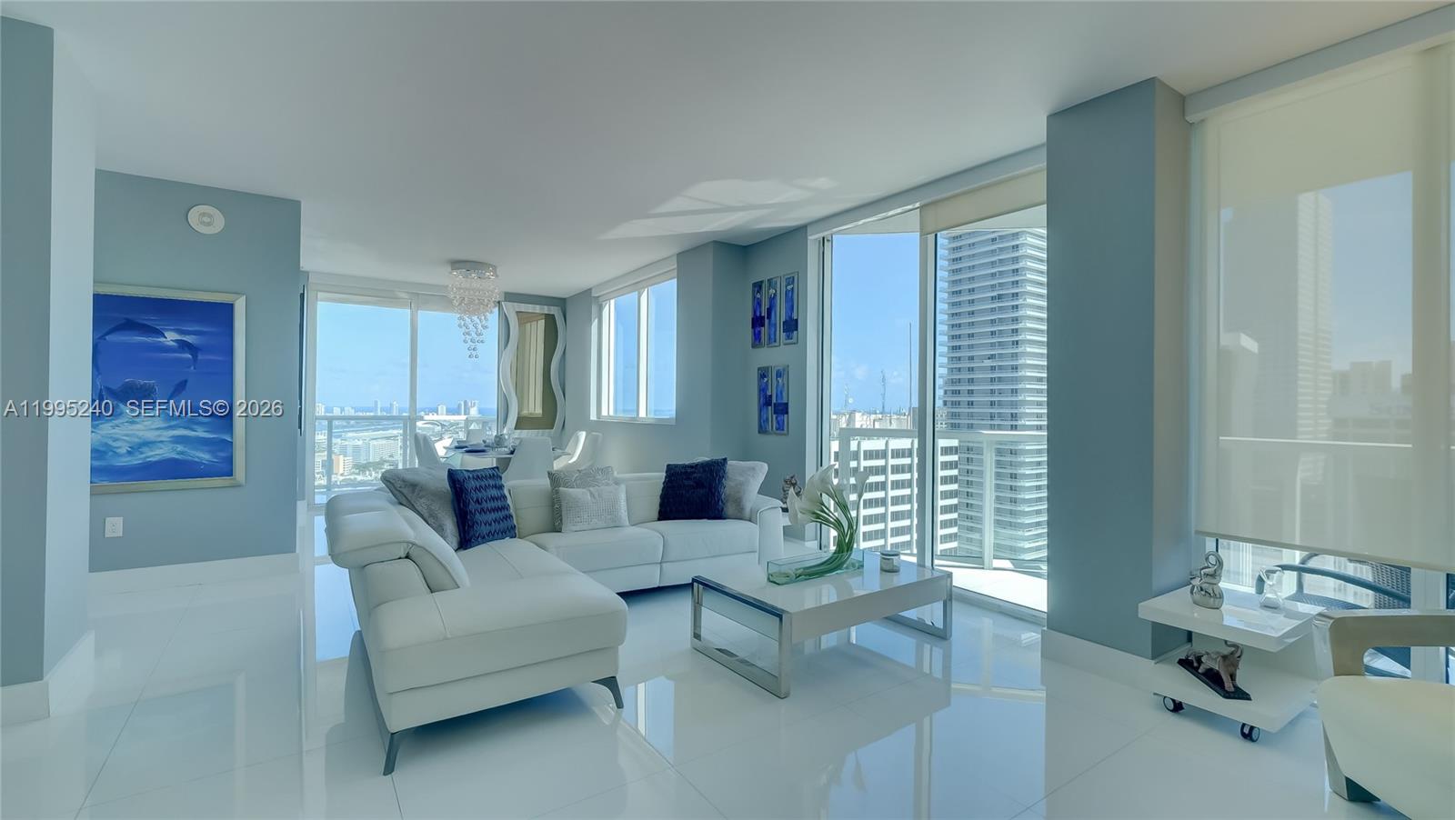 253 Northeast 2nd Street, Unit 3509 Miami, FL 33132 - Photo 3 of 49 a living room with furniture and a table