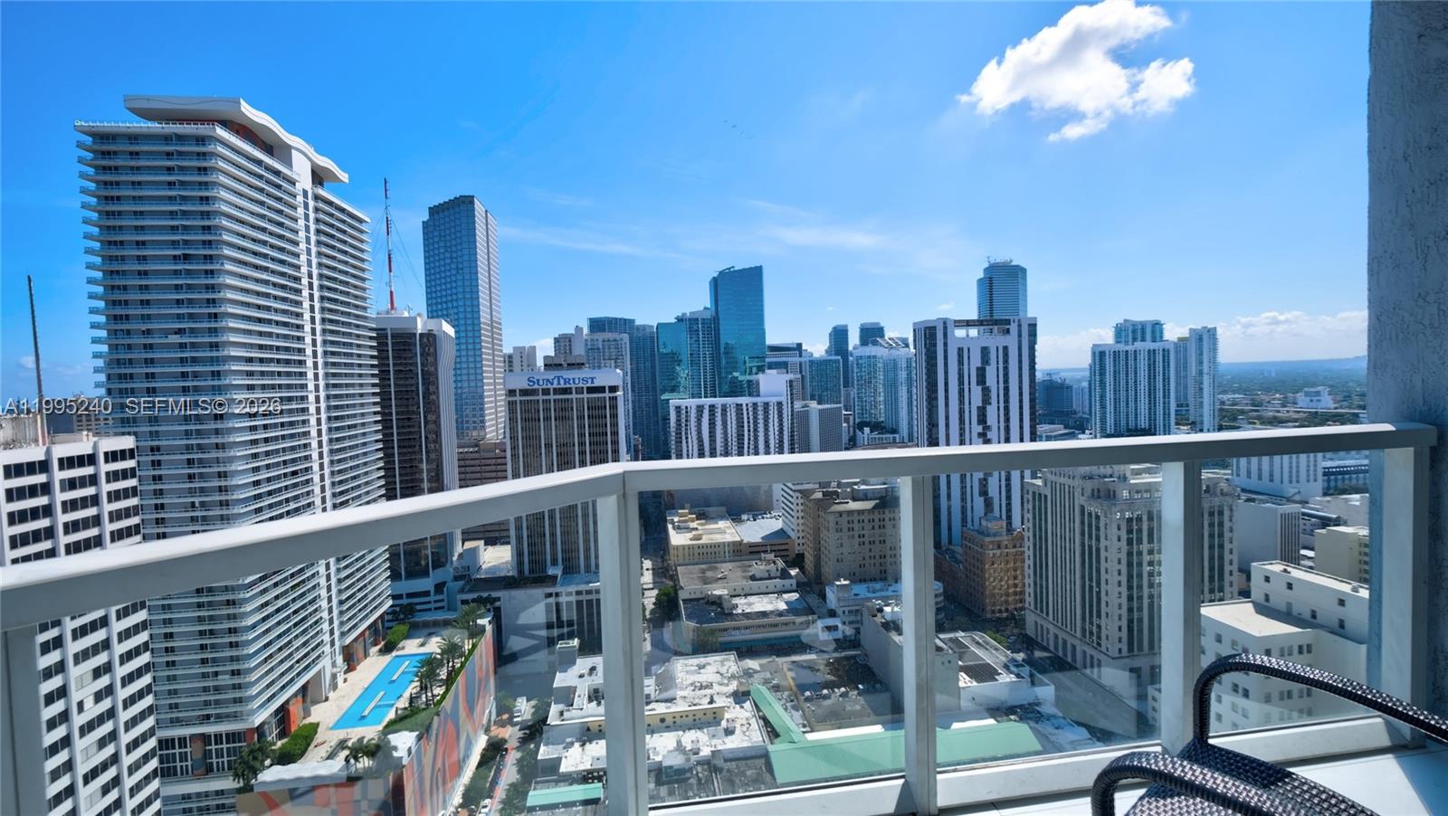 253 Northeast 2nd Street, Unit 3509 Miami, FL 33132 - Photo 8 of 49 a view of a balcony with city view