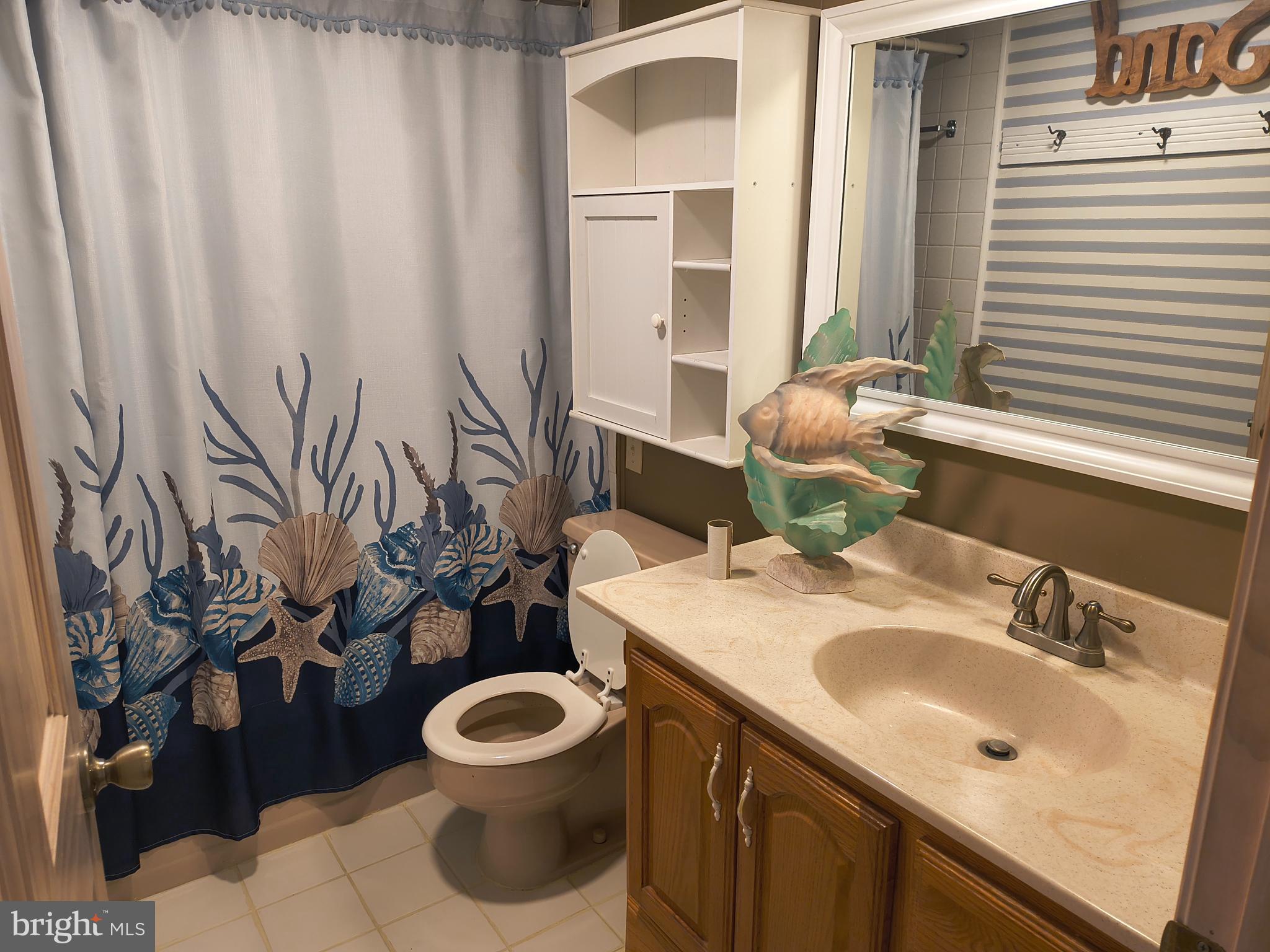 6803 Atlantic Avenue, Unit 4L Ocean City, MD 21842 - Photo 22 of 34 a bathroom with a sink and a mirror