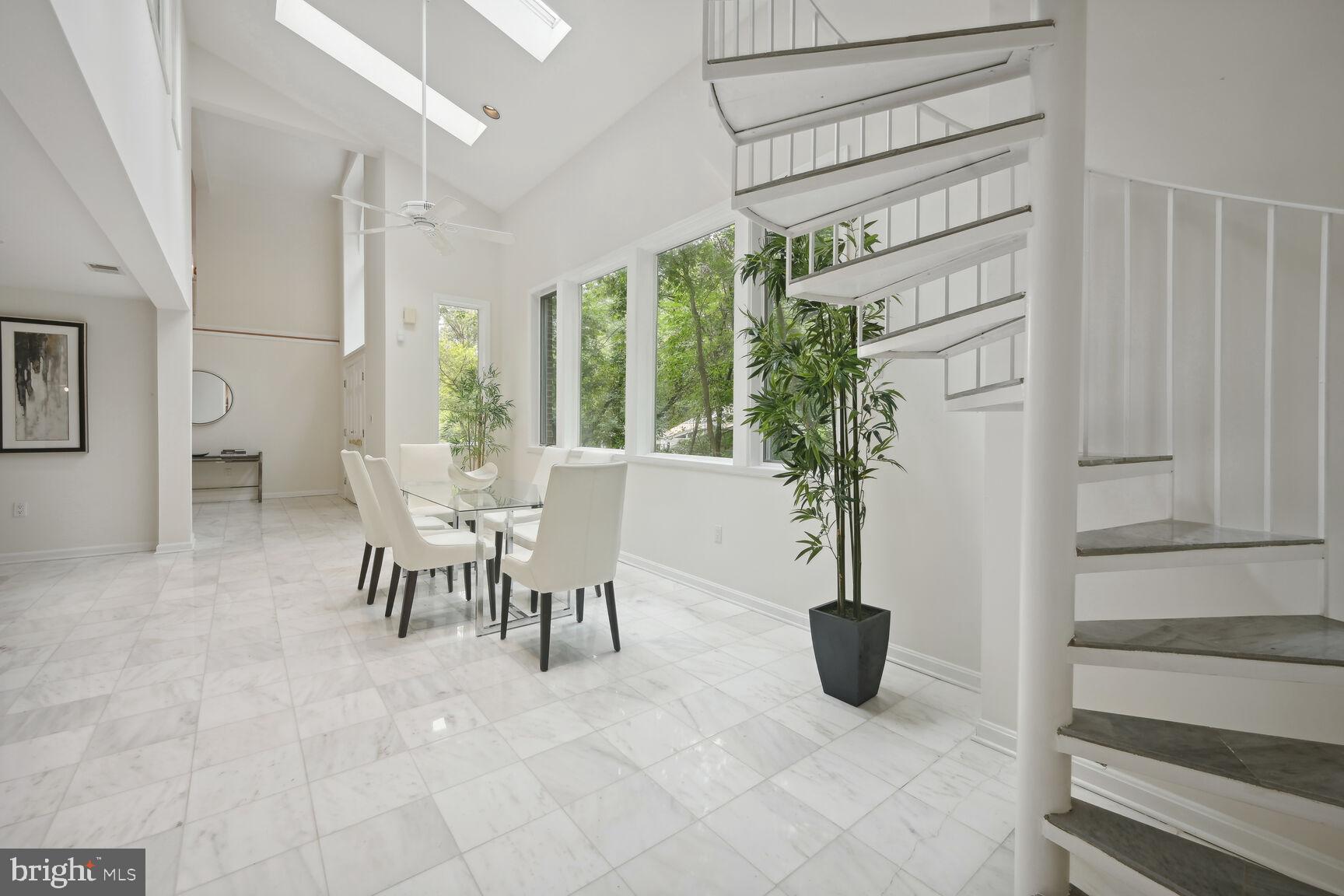 7204 Selkirk Drive Bethesda, MD 20817 - Photo 16 of 49 Tall Ceilings Throughout Dining Space