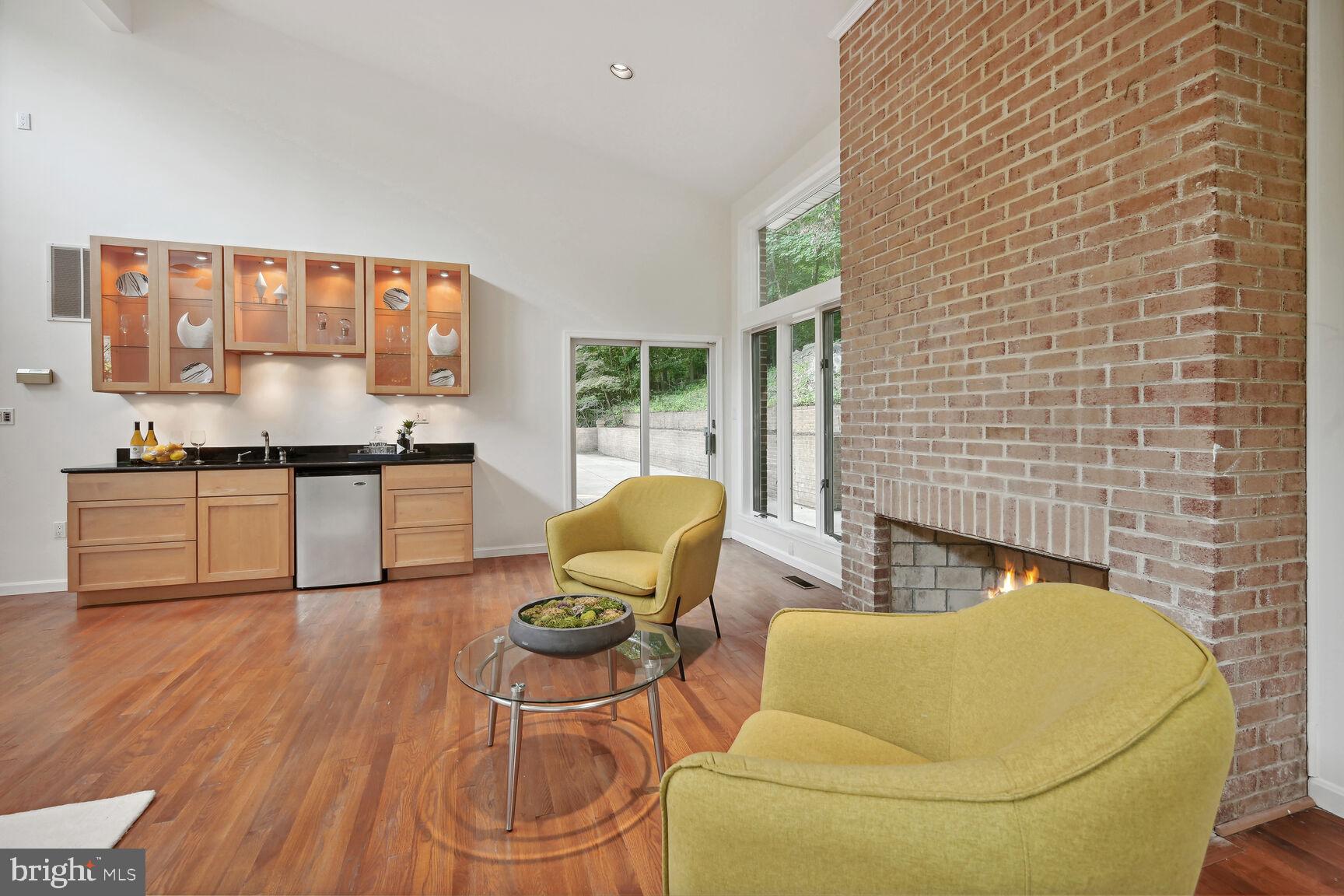 7204 Selkirk Drive Bethesda, MD 20817 - Photo 21 of 49 Brick Fireplace & Access to Extensive Hardscape