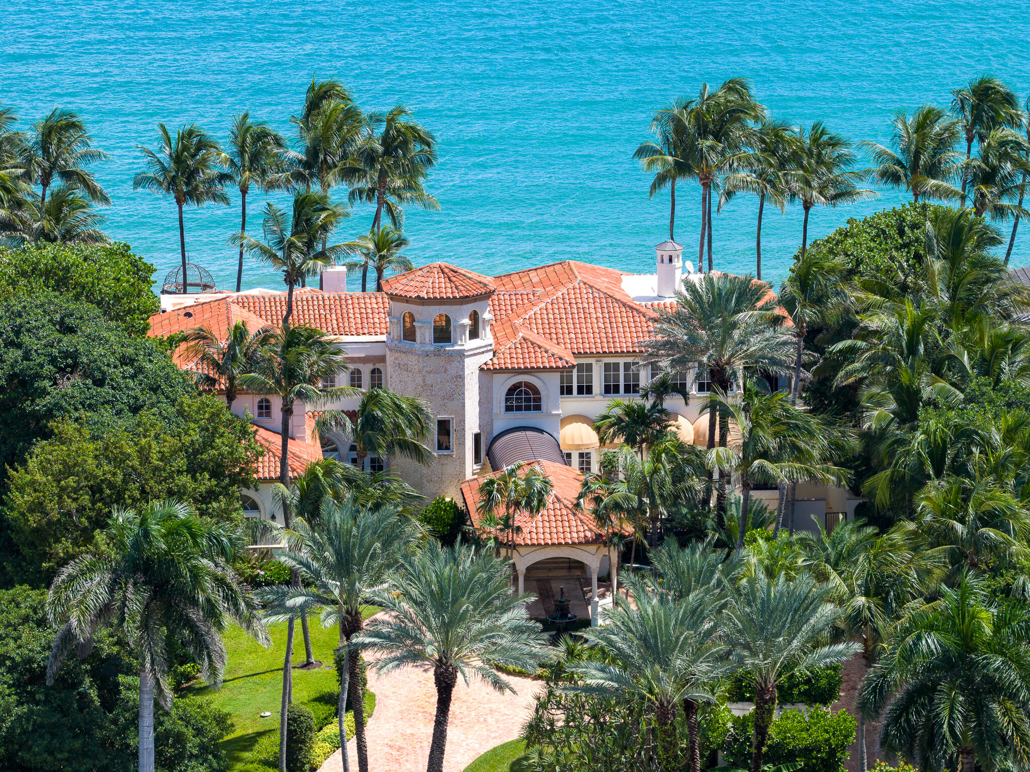 6133 North Ocean Boulevard Ocean Ridge, FL 33435 - Photo 3 of 64 an aerial view of a house with garden space and swimming pool
