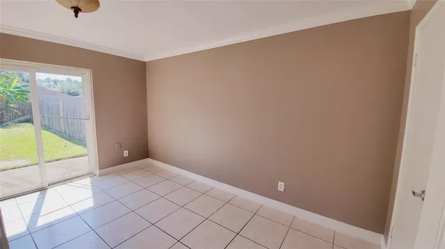 a view of a room with windows