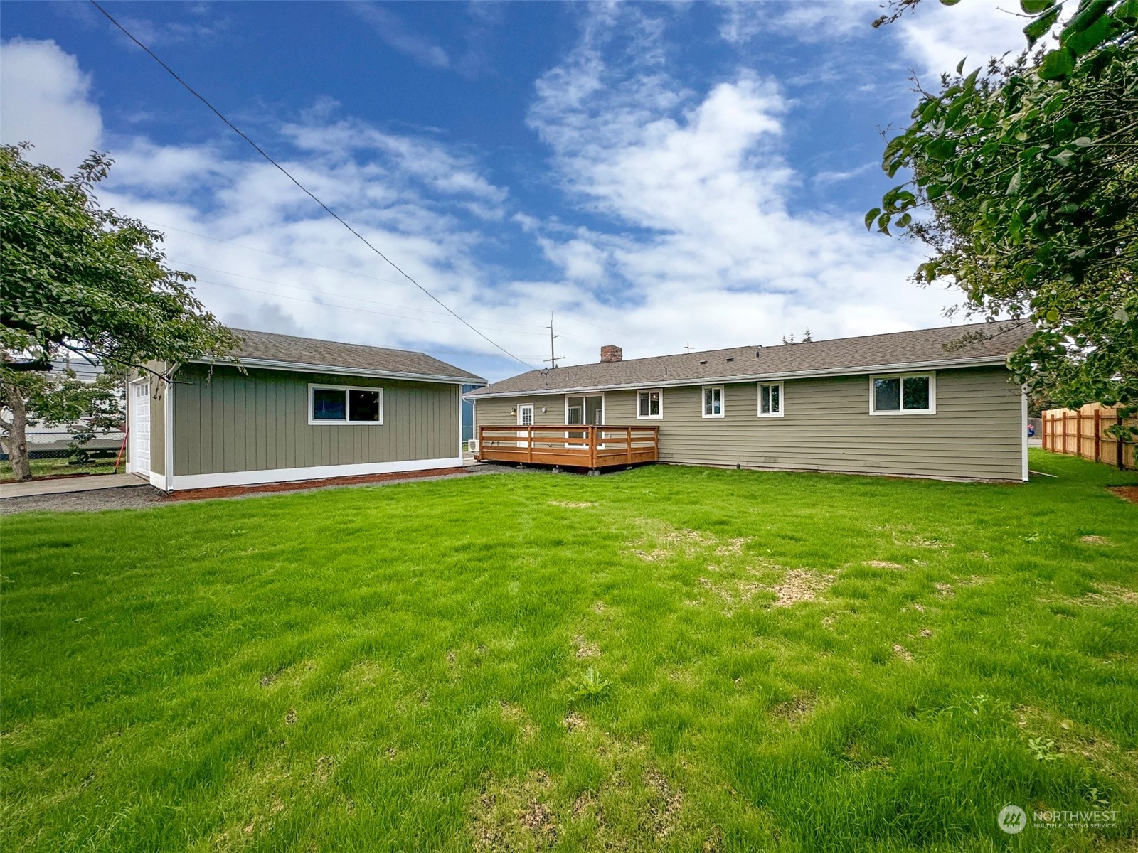 218 North Matriotti Avenue Sequim, WA 98382 - Photo 37 of 40 a view of a house with a backyard