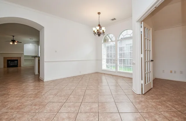 a view of livingroom with kitchen