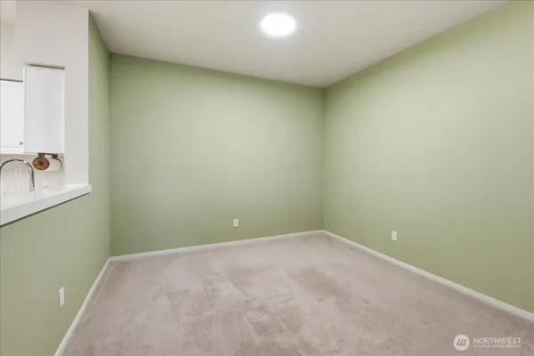 a view of a room with rack on the wall