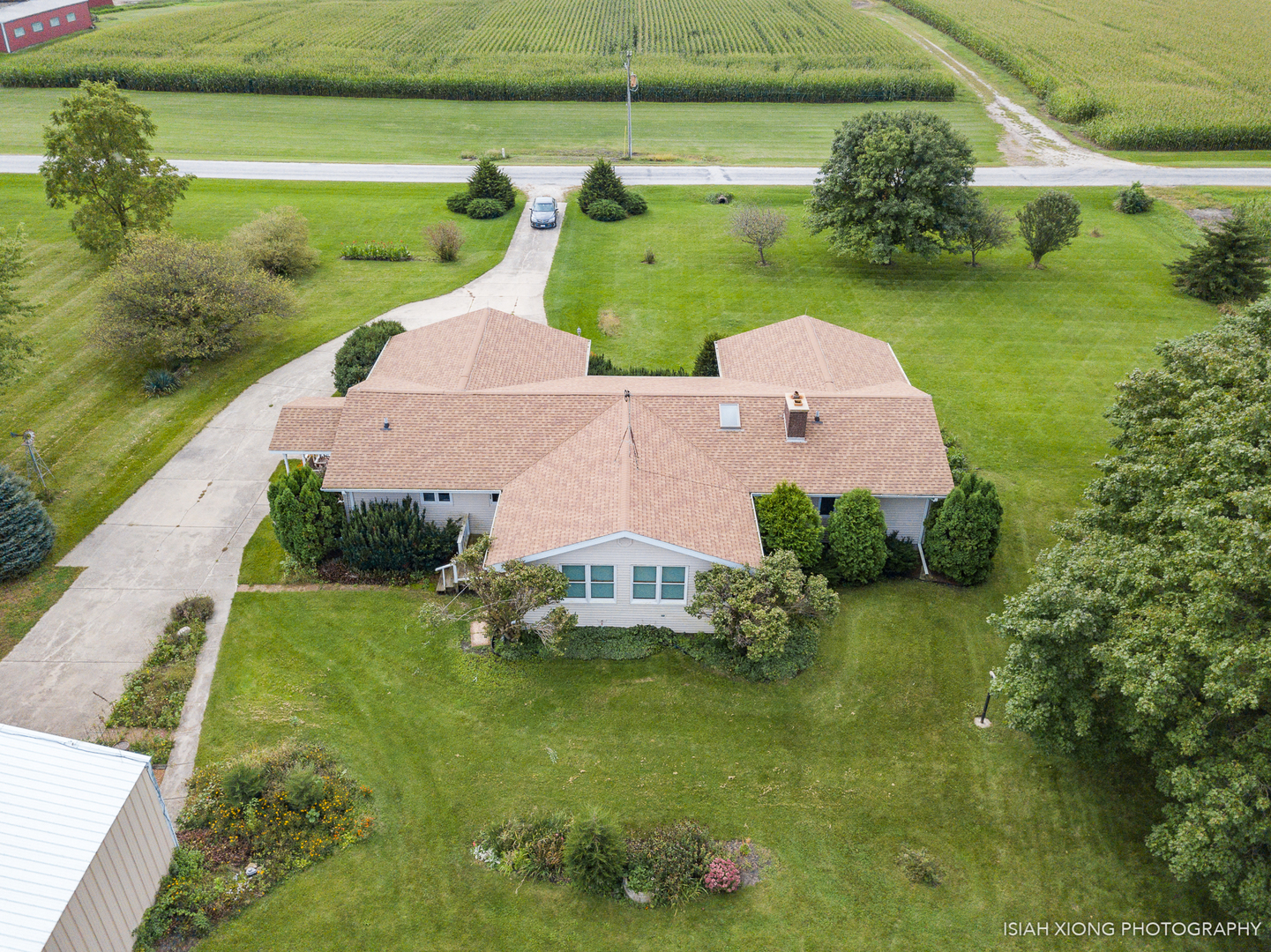 45W702 Wheeler Road Sugar Grove, IL 60554 - Photo 45 of 49 an aerial view of a house with a garden
