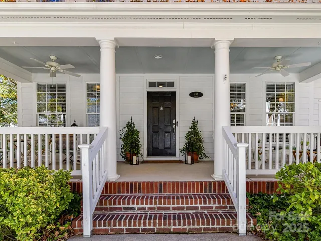 front view of a house with a porch