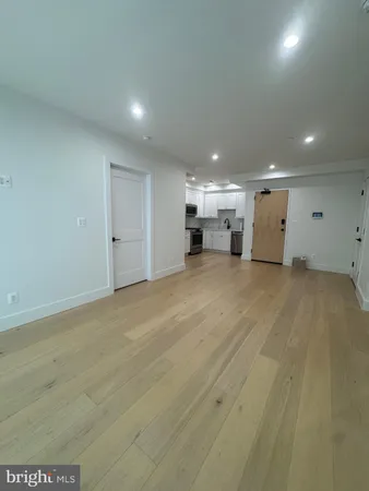 a view of a room with a garage