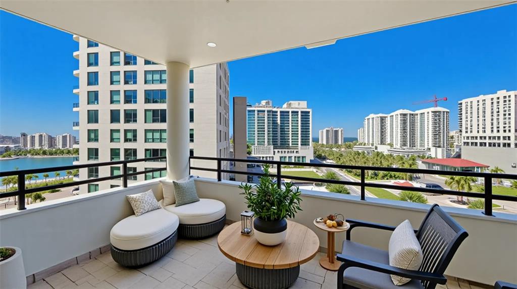 1255 North Gulfstream Avenue, Unit 1101 Sarasota, FL 34236 - Photo 14 of 75 a living room with furniture and a potted plant