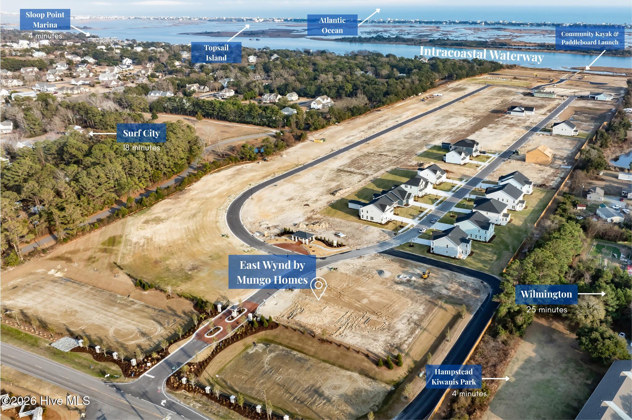 202 Planters Walk Hampstead, NC 28443 - Photo 9 of 11 East Wynd Aerial