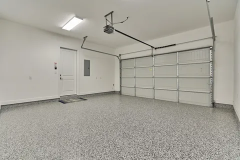 a view of a garage