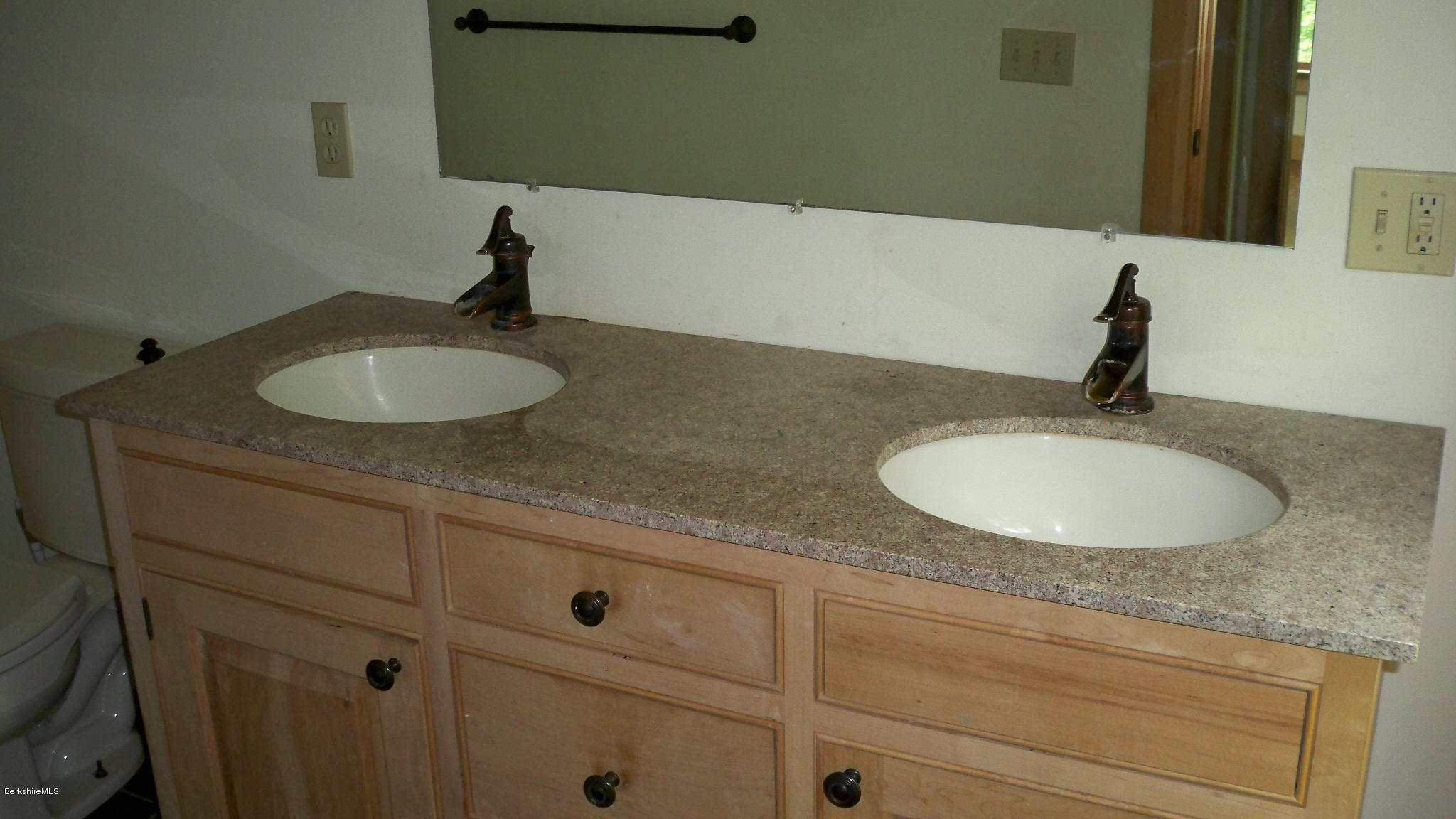 1532 Salisbury Road Sheffield, MA 01257 - Photo 22 of 43 a bathroom with sink granite and a mirror