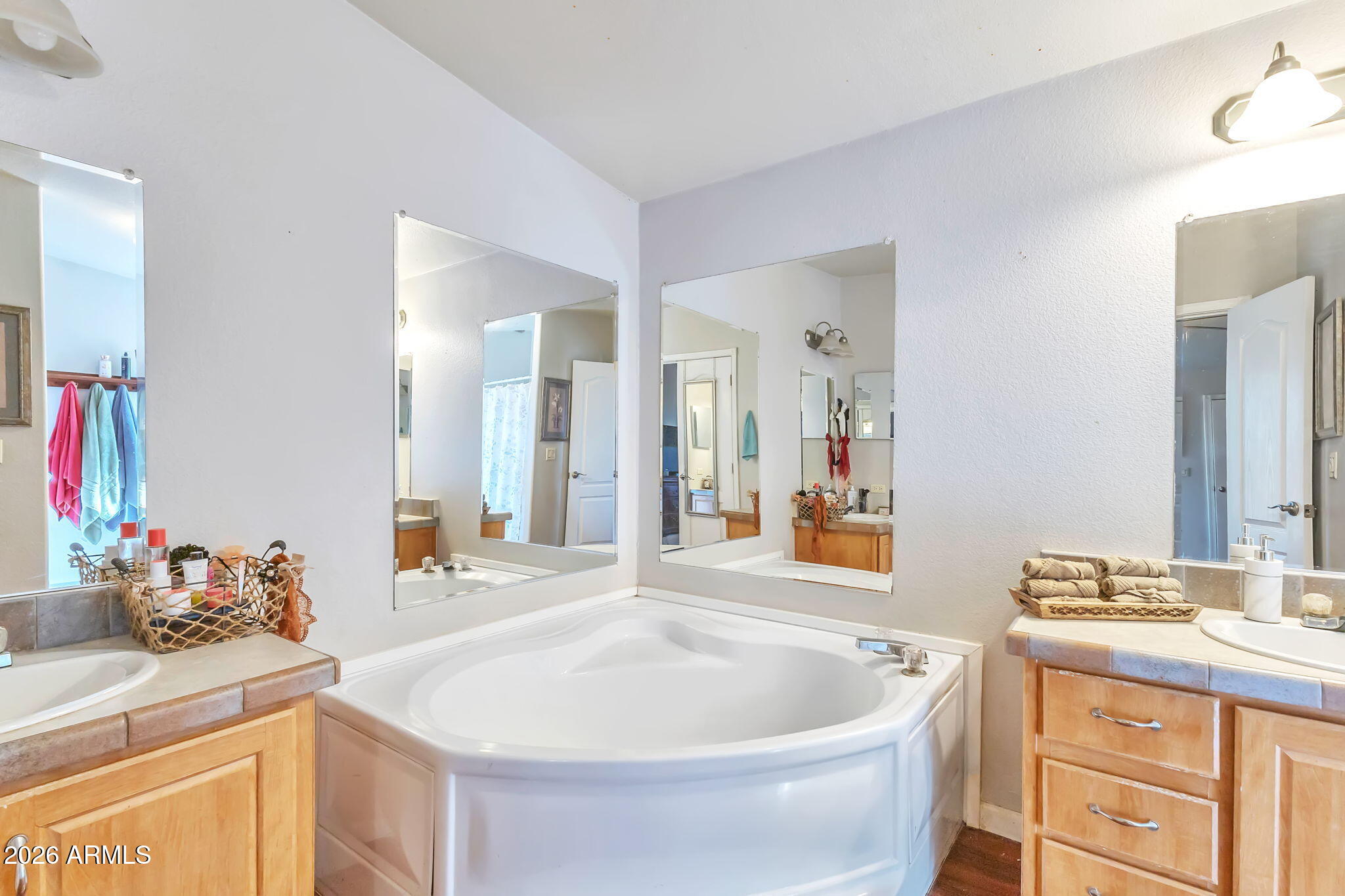 1236 West Judd Road San Tan Valley, AZ 85144 - Photo 14 of 28 a bathroom with a tub sink and mirror