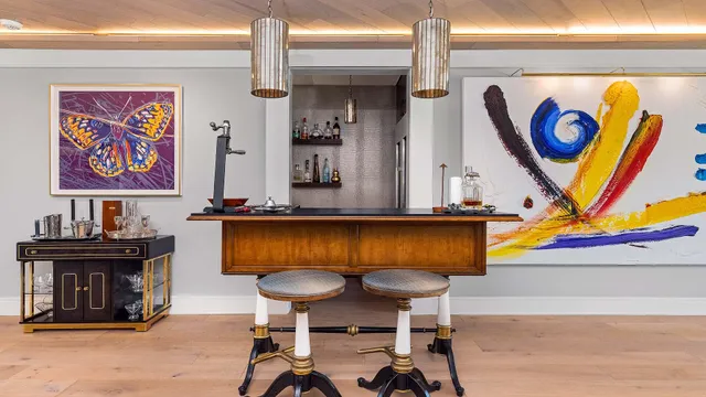 a spacious bedroom with a bed and walk in closet